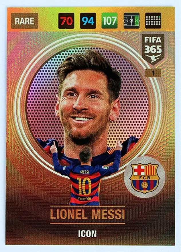 Panini Fifa 365 adrenalyn Xl  lionel Messi Icono Trad.