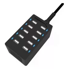 Estación Carga Rápida 60w Usb Multicarga 10 Smart Usb Port 