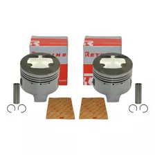 2 Kit Pistão Com Anéis Honda Cb 400 0,25 Marca: Km / Retpins