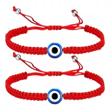 Pulseras Para Parejas Ajustables Mujer Con Ojo Turco 2pzs