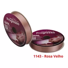 Fita Cetim Nº5 22 Mm Rolo Com 50 Metros Progresso Cor 1143 - Rosa Velho