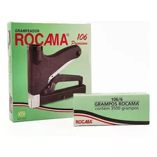 Grampeador Rocama 106 + Grampos Profissional Banco Moto Sofá