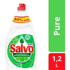 Lavatrastes Líquido Salvo Pure Biodegradable 1.2l