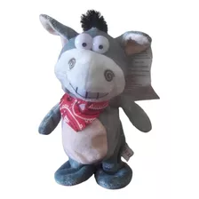 Burro Cinza De Pelúcia C/ Lenço Eletrônico - Anda E Repete!