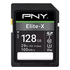 Tarjeta De Memoria Flash Pny 128gb Elite-x Clase 10 U3 V30