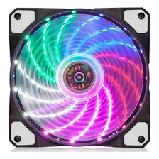 Cooler 12x12cm Para Pc 15 Leds Rgb Netmak