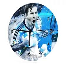 Reloj De Pared Cristal Messi Futbol Equipo