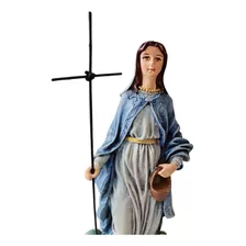 Virgen Santa Marta Elaborada En Resina De 20cm De Alto