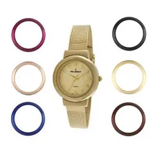 Peugeot Slim All Gold Pulsera De Malla De Acero Inoxidable 7