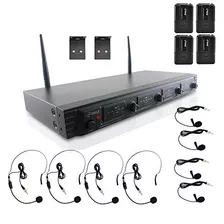 Pyle 4 Channel Uhf Wireless Microphone System Rack