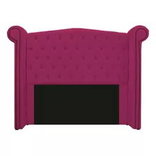 Cabeceira Estofada Veneza 140 Cm Casal Suede Pink