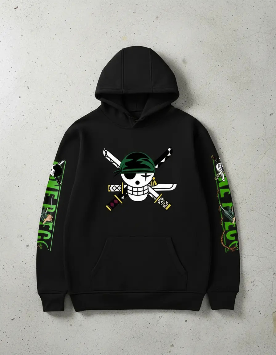 One Piece - Buzo Canguro Unisex - Zoro Luffy Anime Manga