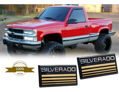 Emblemas Chevrolet Silverado Laterales  1991-1998. Foto 2