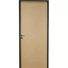 Puerta Abatible Oblak Nativa Mdf Marrón Oscuro Natural Apertura Derecha 765cm X 204cm