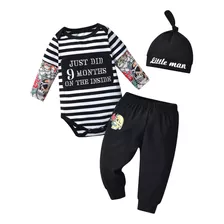 Conjunto De Ropa De 3 Piezas Para Bebé Niño, Primavera Y Oto