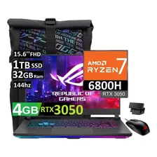 Asus Rog Strix G15 Ryzen 7, 32gb 1tb Ssd Rtx3050 4gb + Combo