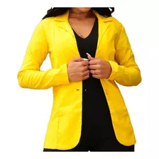 Blazer Bengaline Feminino Social Sobretudo Moda Alfaiataria 