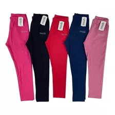 Kit 5 Calça Legging Infantil Menina Cores Sortidas Atacado