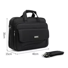 Pasta Bolsa De Ombro Executiva Notebook Maleta Social Luxo Cor Preto