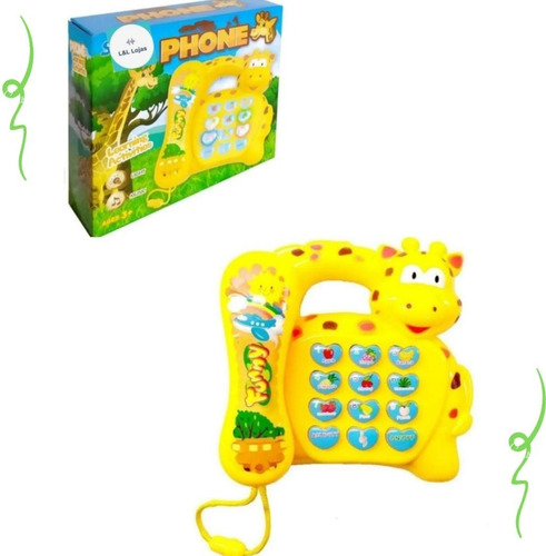 Telefone Musical De Girafa Bebê Brinquedo Piano Infantil