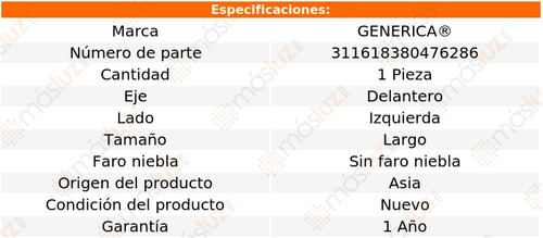 (1) Aleron Defensa Del Izq S/faro Niebla Ducato 15/18 Ge Foto 2