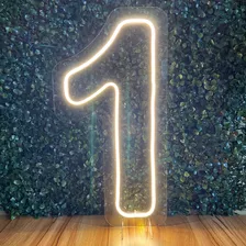 Painel Led Neon Número 1 Instagram Iluminação 50cm Letreiro
