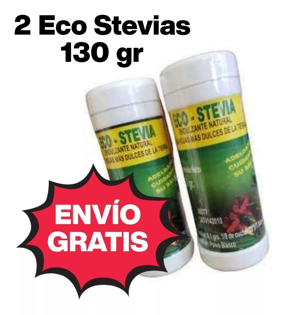 Eco Stevia En Polvo (130 Gr) Pack 2 Unidades + Envío Gratis