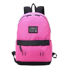 Mochila Coleccion Sport Rosa Wt245-15 Original Wilys Tourist