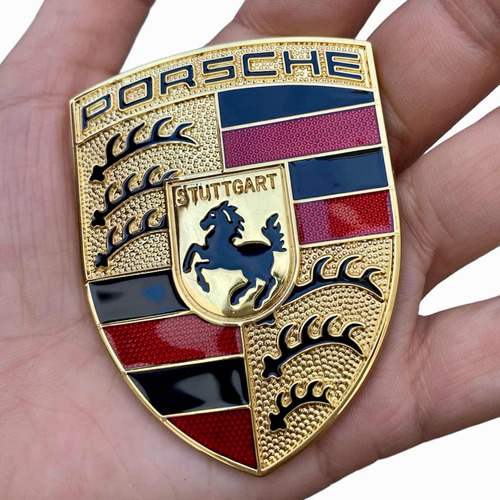 Emblema Porsche Metlico Con Adhesivo Para Auto Y Camioneta Foto 5