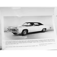 Foto Antigua Mercury Monterey 1969 No Folleto Manual Ford