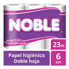 Papel Higiénico Noble Doble Hoja 23 Metros 6 Rollos