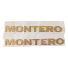 Emblemas Laterales Letras Montero Doradas.