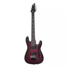 Guitarra Eléctrica Schecter Demon Series Demon-7 Fr De Tilo Crimson Red Burst Con Diapasón De Wengué