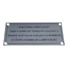 Tabela Metálica Da Lubrificação - 10n65 - P/ Torno Imor Min