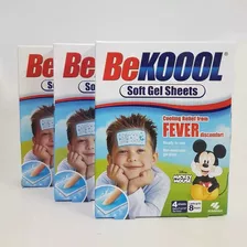 Kit 03 Be Kool Koool Soft Gel Kids Adesivo Para Febre Original Usa