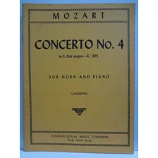 Partitura Piano Trompa Concerto Nº 4 In Flat Major Mozart