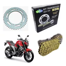 Kit Relação Yamaha Fazer 250 Ano 2018 Corrente Dourada