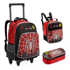 Kit Mochila Infantil Menino Escolar Homem Aranha Spider