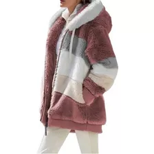 Cabolsa De Pele De Pelúcia Com Capuz Feminino De Inverno