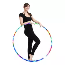 Aros Hula Hoop Led Luces Rgb Fitness Dance Baile Colapsable