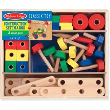 Caixa De Conjunto De Construção De Madeira Melissa Amp Doug