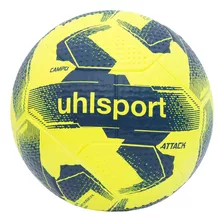 Bola De Futebol Campo Uhlsport Attack - Amarelo E Marinho