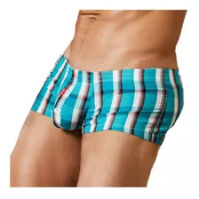 Cueca Boxer Algodão Botão Confortável Calção Short De Dormir