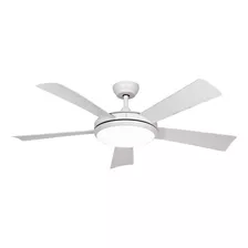 Ventilador De Techo Luz Desing 522a Blanco Con 5 Palas De Plástico, 52 De Diámetro 220 v