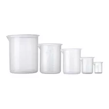 Kit Beaker Plástico Vaso Precipitado De 50-1000 Ml