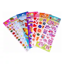 Kit C/12 Stickers Adesivos Decorativos Desenhos Divertidos