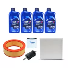 Kit De Filtros E Troca De Óleo Renault Sandero Logan 1.6 8v Com Filtro De Ar Condicionado - Elf 10w40 Semissintético 