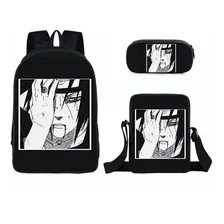 Akatsuki Naruto Mochila Set Itachi Uchiha Bolsos Del Almuerz