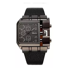 Oulm 3364 Marca Rectángulo Único Reloj De Pulsera Para Hombr