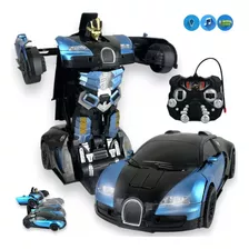 Carro Controle Remoto Regarregavel Bugatti Vira Robo Grande